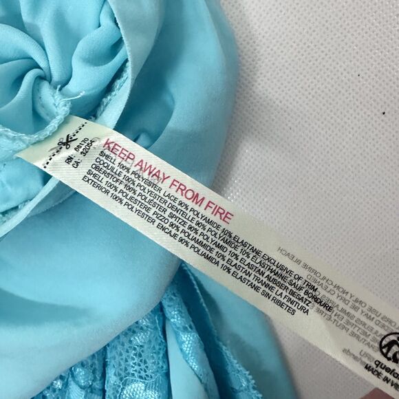 Elegant Blue Lace Trim Skirt - Picture 5 of 9